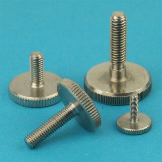 Rändelschrauben M6 X 12 niedr. Form DIN 653 Edelstahl A2