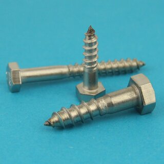 Sechskant Holzschrauben M10 X 40 DIN 571 Edelstahl A2