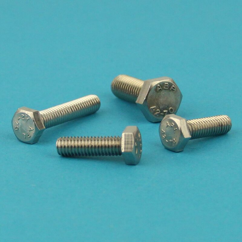 PD® Sechskantschrauben M10 x 30 mm (DIN 933 / ISO 4017), Hochwertige A2  V2A Edelstahl Schrauben, 6 kant Schrauben mit metrischem ISO Vollgewinde, VA Außensechskant Maschinenschrauben