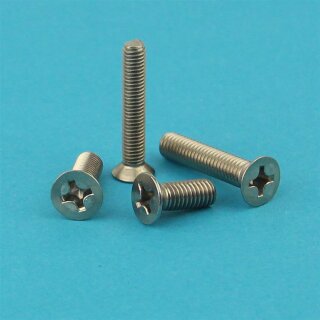 Senkkopfschrauben M6 X 25 mit Kreuzschlitz "H" DIN 965 Edelstahl A2