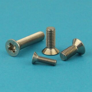 Senkkopfschrauben M3 X 10 mit Kreuzschlitz "Z" DIN 965 Edelstahl A2