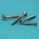 Spanplattenschrauben 4 X 25/17 TORX T-20 (Teilgewinde), Senkkopf u. Innensechsrund, Edelstahl A2