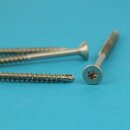 Spanplattenschrauben 4,5 X 40/24 TORX T-20 mit Bohrspitze (Teilgewinde), Senkkopf u. Innensechsrund, Edelstahl A2