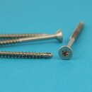 Spanplattenschrauben 5 X 40/24 TORX T-25 mit Bohrspitze (Teilgewinde), Senkkopf u. Innensechsrund, Edelstahl A2