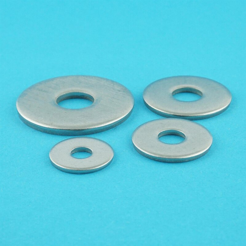 OPIOL QUALITY Große Unterlegscheiben M2,5 Edelstahl - 100 Stück DIN 9021