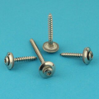 Spenglerschrauben 4,5 X 40 TORX TX-25 mit U-Scheibe (15mm) ähnl. DIN 7995 Edelstahl A2