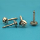 Spenglerschrauben 4,5 X 60 TORX TX-25 mit U-Scheibe (15mm) ähnl. DIN 7995 Edelstahl A2