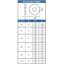 Karosseriescheiben 25 x 4,3 x 1,5 Edelstahl A2