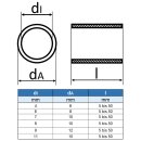 Distanzhülse 8x10x5 (DI x DA x L) aus Rohr geschweißt, Edelstahl A2