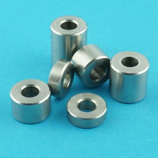 Distanzhülse 6,5x15x10 (DI x DA x L) Edelstahl VA, aus Vollmaterial